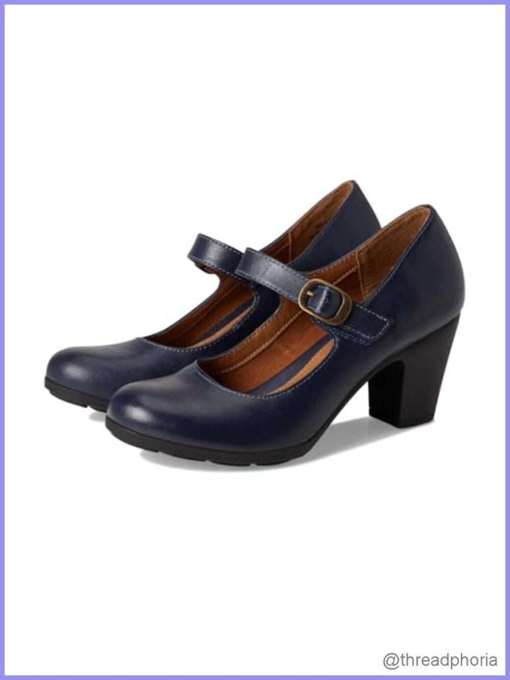 Womens Mary Jane Pumps with Cushioned Microfiber Sock Flexible Outsole